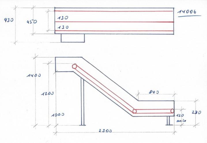 Albis / Weidemann TWDM 8+15/40 Angled Belt Conveyor